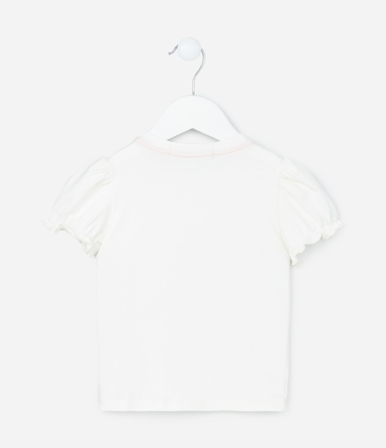 Blusa Infantil com Laço Aplicado e Estampa Sapatilha - Tam 1 a 6 Anos Branco 2