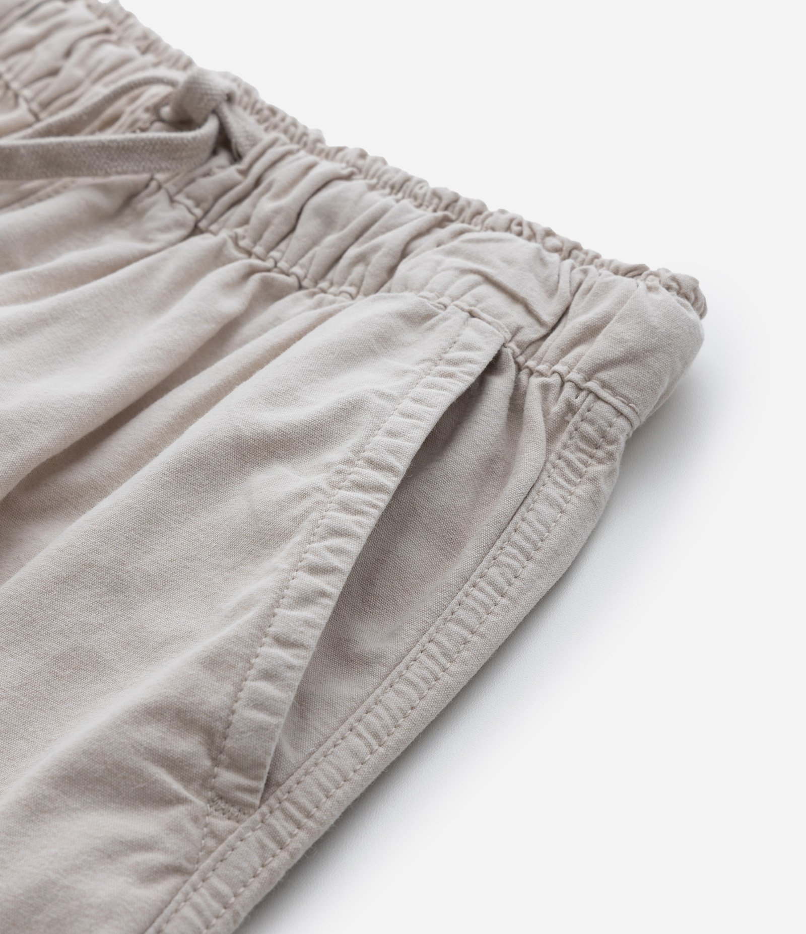 Bermuda Infantil em Sarja com Amarração - Tam 5 a 14 anos Bege 5