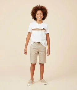 Bermuda Infantil em Sarja com Amarração - Tam 5 a 14 anos