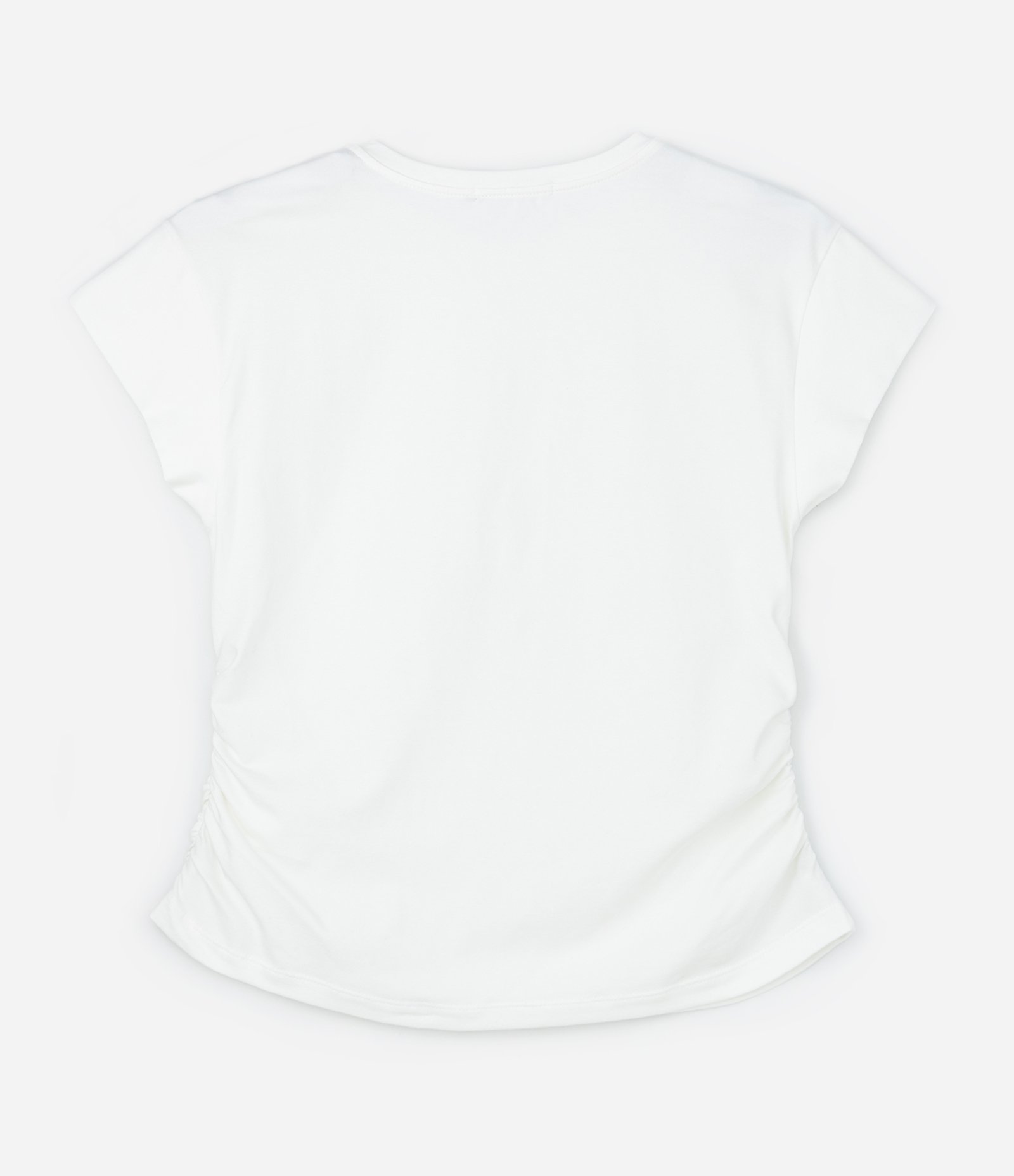 Blusa Ribana com Perolas Strass e Franzido Curve & Plus Size Branco 5