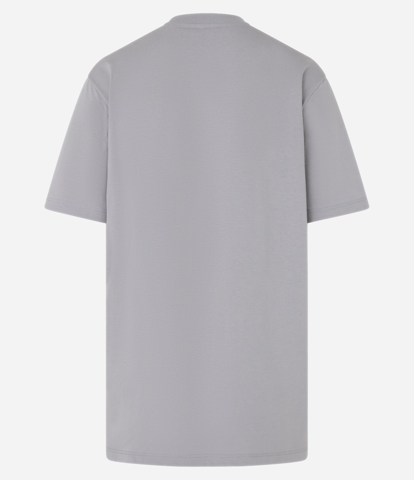 Camiseta Alongada em Algodão com Estampa de Chapéu Cinza 5