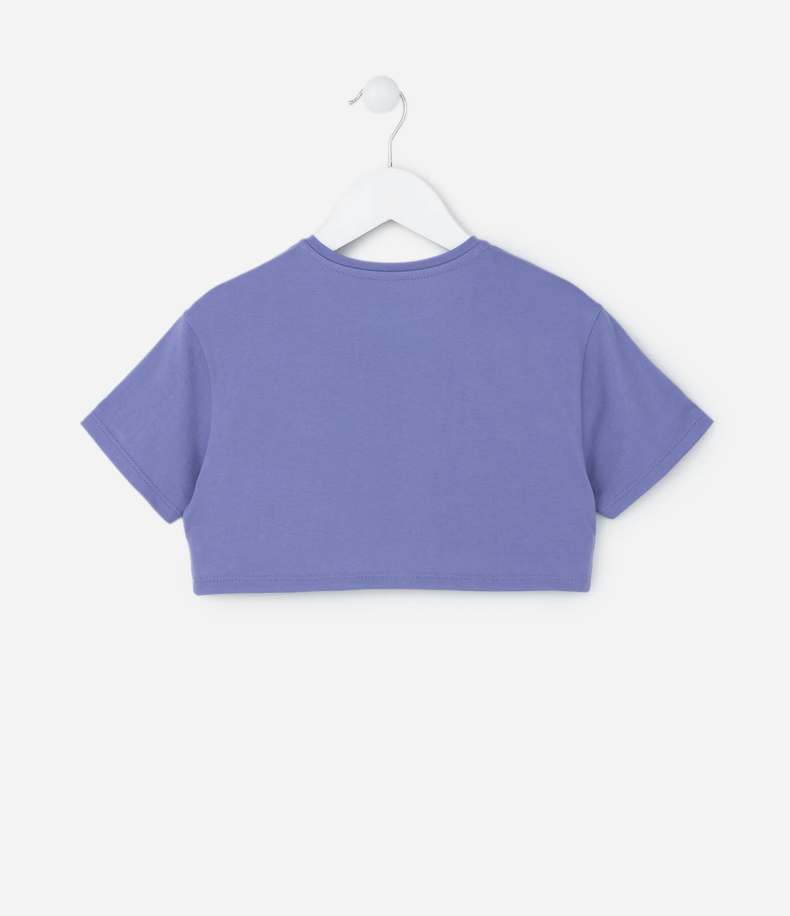 Camiseta Cropped Infantil com Estampa Divertidamente - Tam 2 a 10 Anos Roxo 2