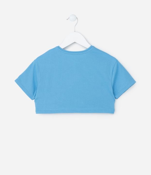 Camiseta Cropped Infantil com Estampa Divertidamente - Tam 2 a 10 Anos