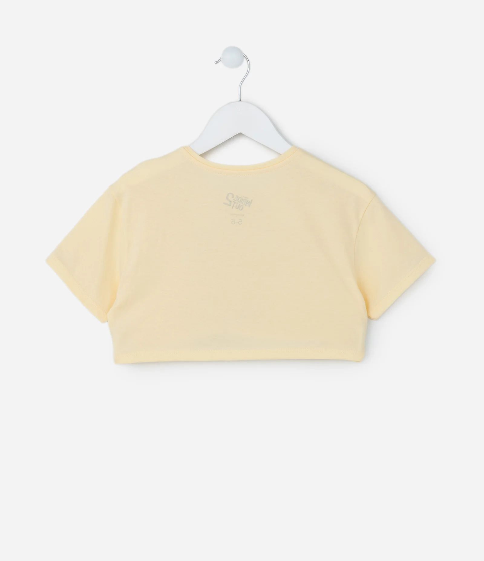 Camiseta Cropped Infantil com Estampa Divertidamente - Tam 2 a 10 Anos Amarelo 2