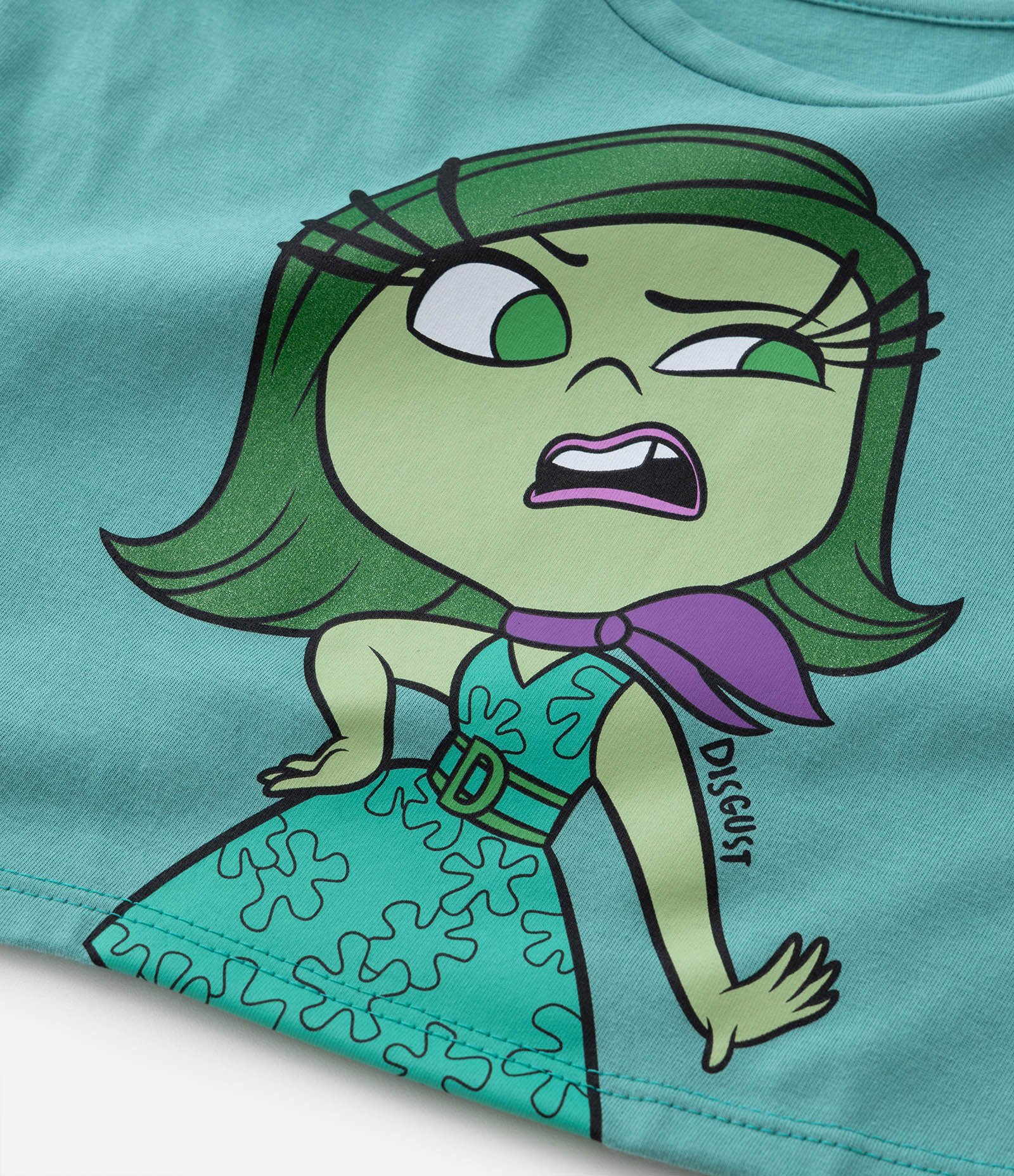 Camiseta Cropped Infantil com Estampa Divertidamente - Tam 2 a 10 Anos Verde 3