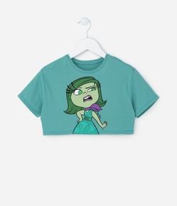 Camiseta Cropped Infantil com Estampa Divertidamente - Tam 2 a 10 Anos