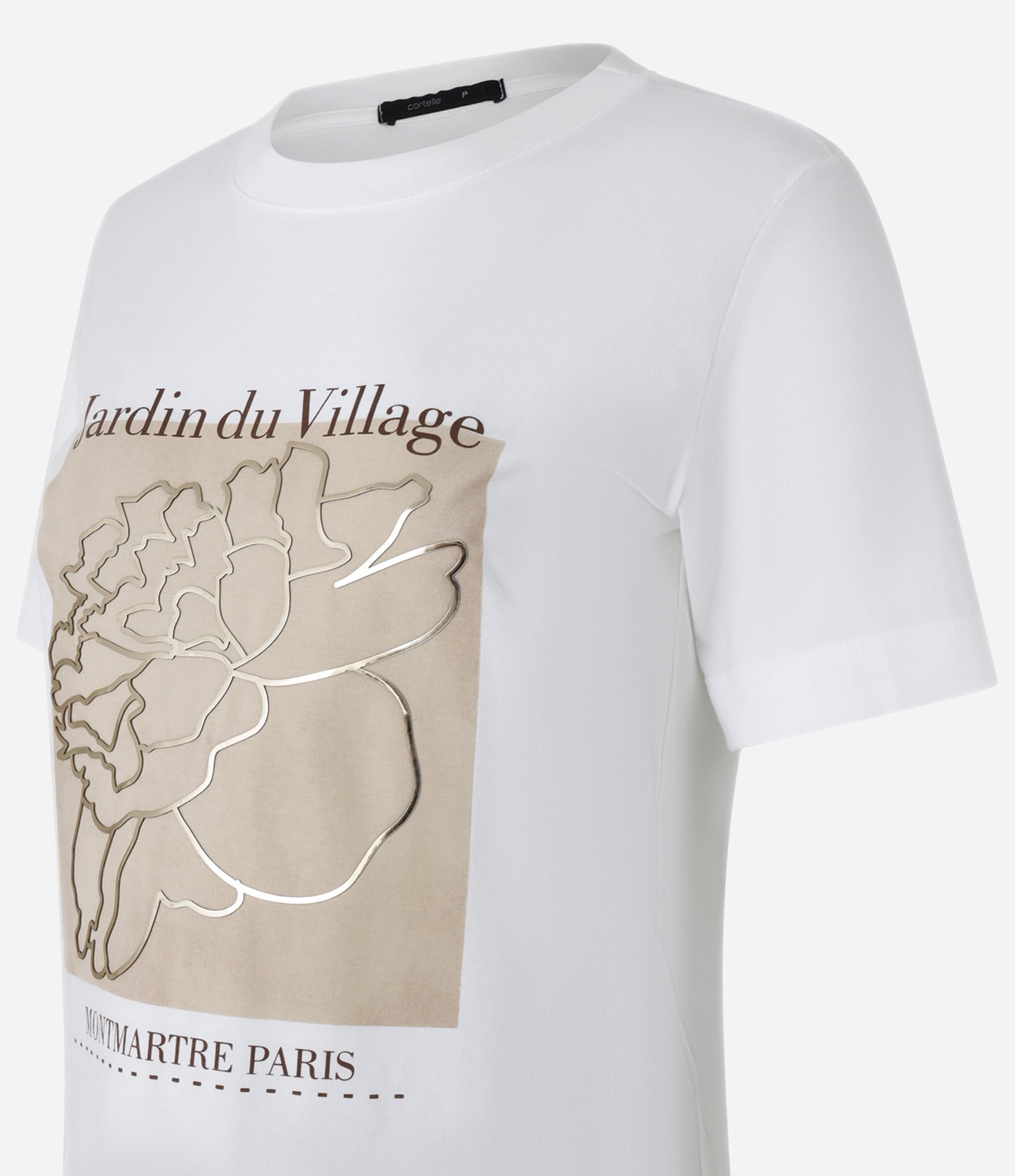 Camiseta Manga Curta Estampa Jardin Du Village Branco 6
