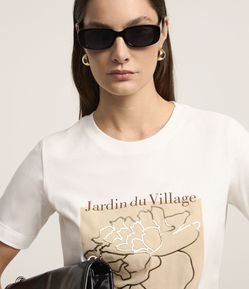 Camiseta Manga Curta Estampa Jardin Du Village