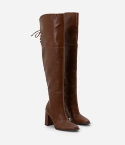 Bota Cano Alto com Lace Up Ajustável