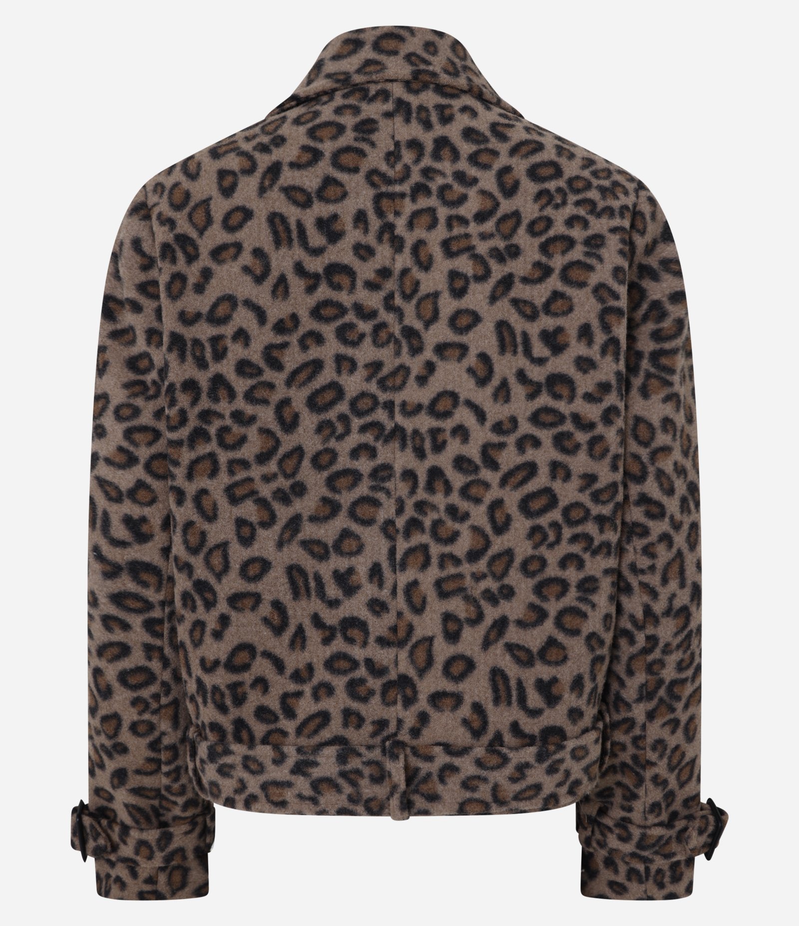 Jaqueta Trench Coat em Polyvelour Animal Print com Cinto na Barra Marrom 7