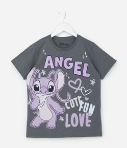Camiseta Infantil com Estampa da Angel com Brilhos - Tam 5 a 14 Anos