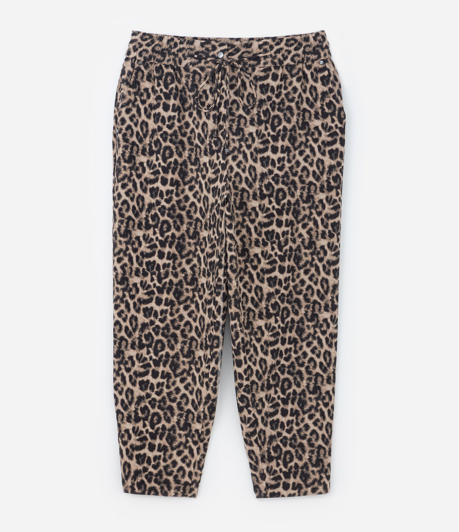 Calça Pijama em Crepe Estampa Animal Print Curve & Plus Size Marrom 5