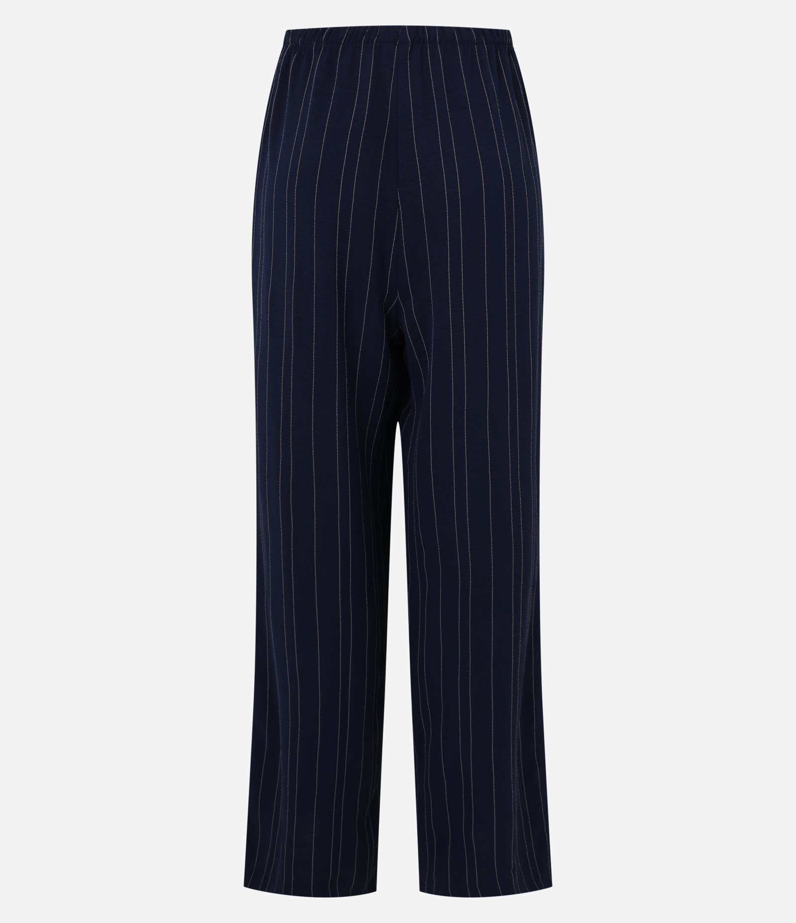 Calça Pantalona Listrada com Efeito Airflow Azul 6