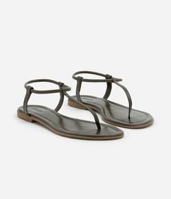 Sandália Rasteira Fio com Fechamento Elástico