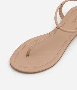 Sandália Rasteira Fio com Fechamento Elástico