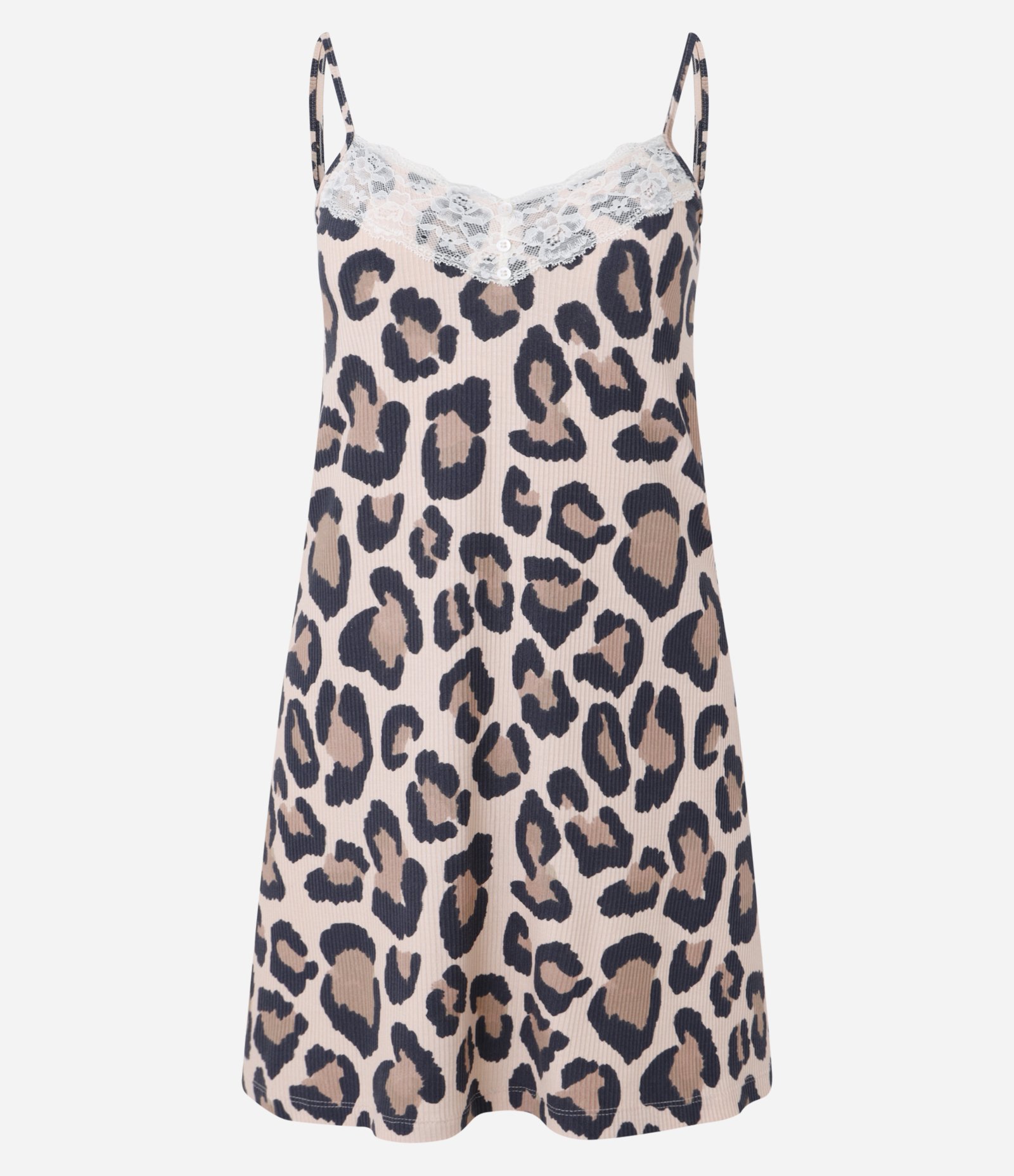 Camisola Curta em Ribana com Estampa Animal Print Bege 4