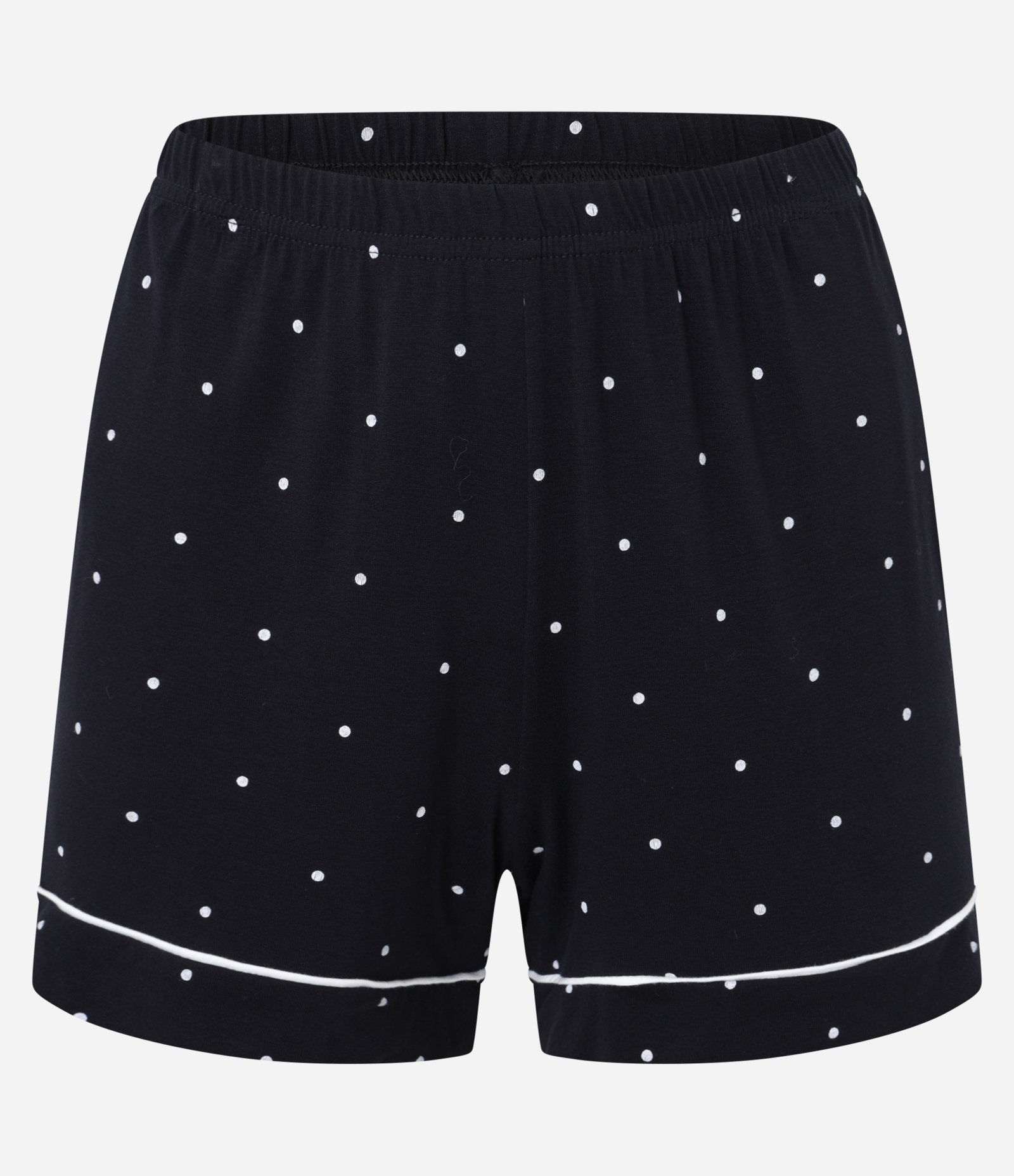 Pijama Short Doll Americano com Manga Curta e Estampa Poá Preto 7