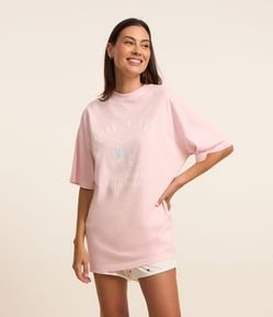 Blusa de Pijama Manga Curta em Algodão Com Estampa Cats