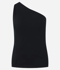 Blusa em Ribana com Ombro Único
