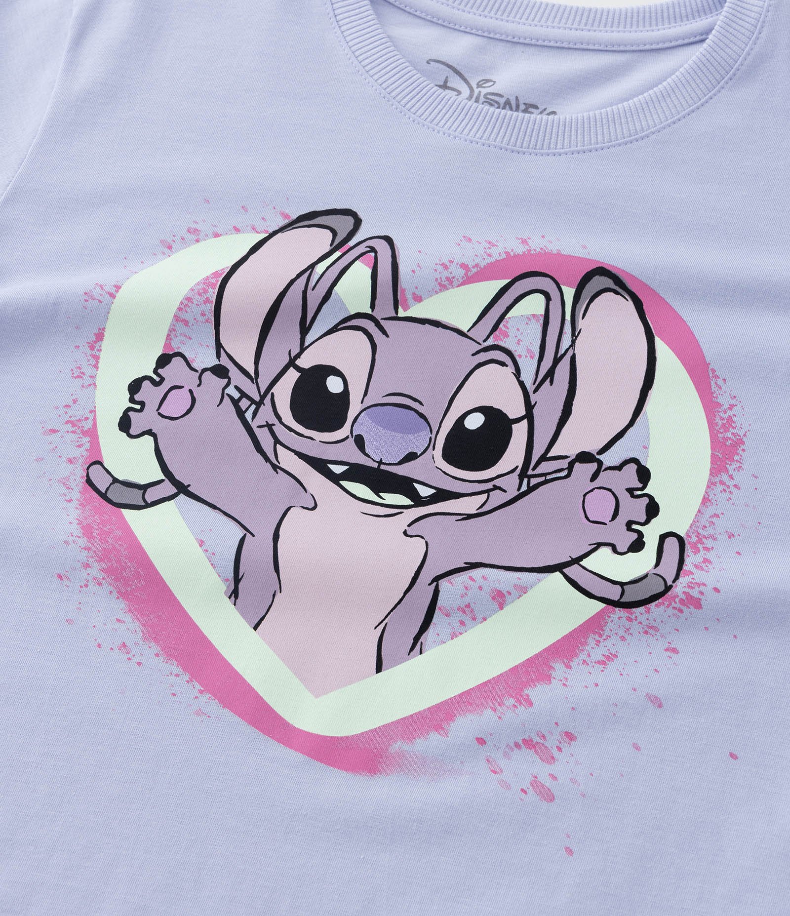Camiseta Curta Infantil com Estampa da Angel - Tam 5 a 14 Anos Lilás 6