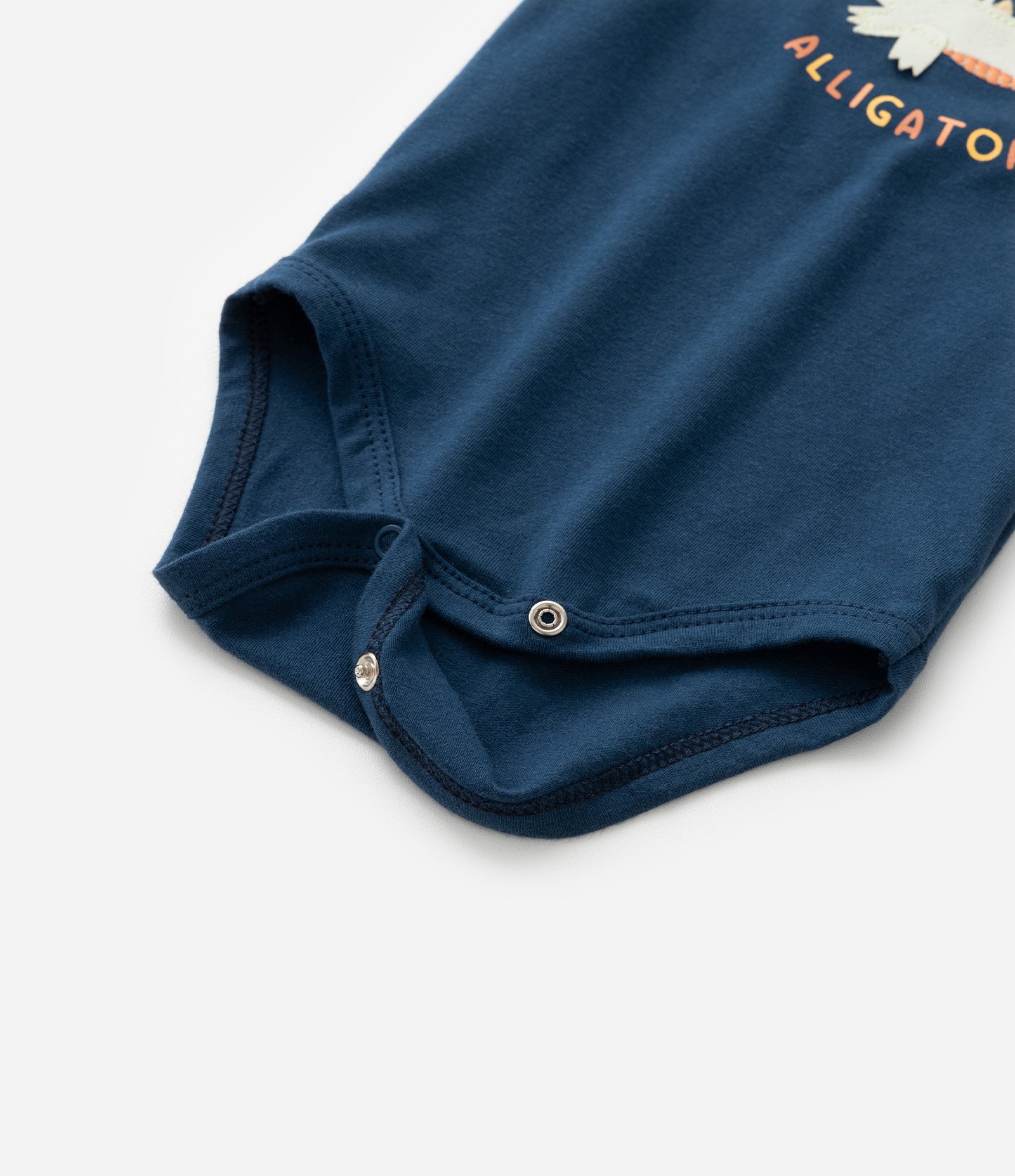 Body Infantil com Estampa Jacarézinho - Tam 0 a 18 meses Azul 6