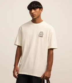 Camiseta Relaxed em Malhão com Estampa Hawaian Club