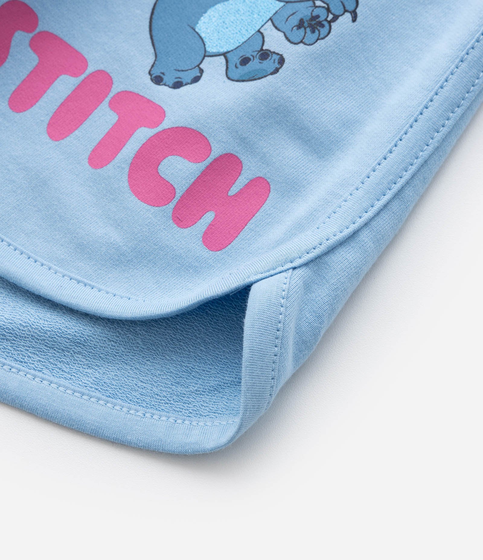 Bermuda Infantil com Estampa e Lettering Stitch - Tam 5 a 14 Anos Azul 5