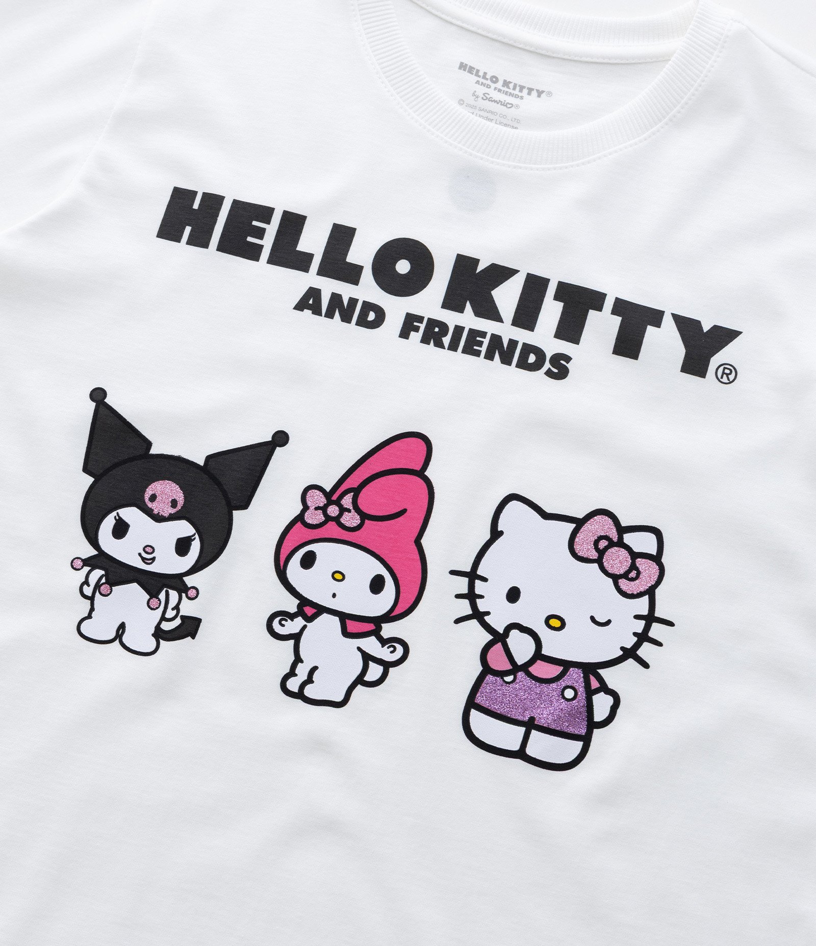 Camiseta Infantil com Estampa Hello Kitty e Amigos - Tam 5 a 14 Anos Branco 6