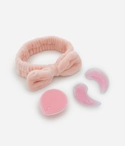 Kit Skincare com Massageador Facial + Pad de Gel + Faixa para Cabelos Alchemia