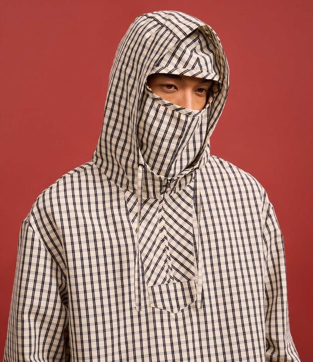 Jaqueta Relaxed com Capuz e Balaclava Removível