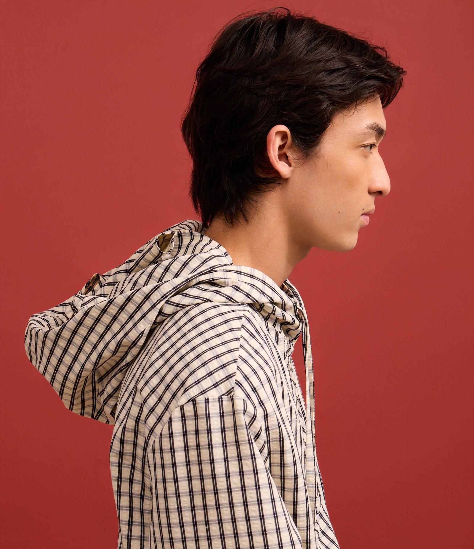 Jaqueta Relaxed com Capuz e Balaclava Removível Off White/Preto 8