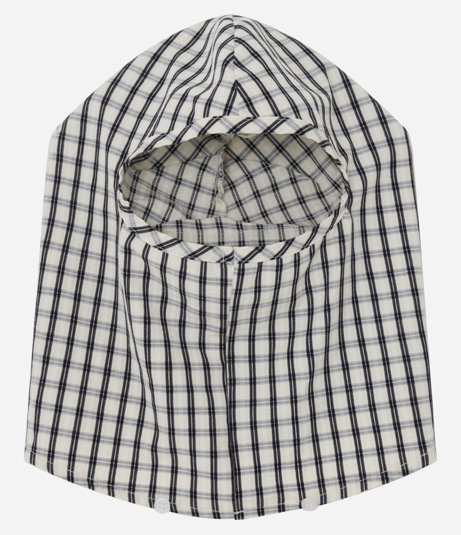 Jaqueta Relaxed com Capuz e Balaclava Removível Off White/Preto 12