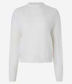 Suéter Texturizado em Tricô com Caimento Leve