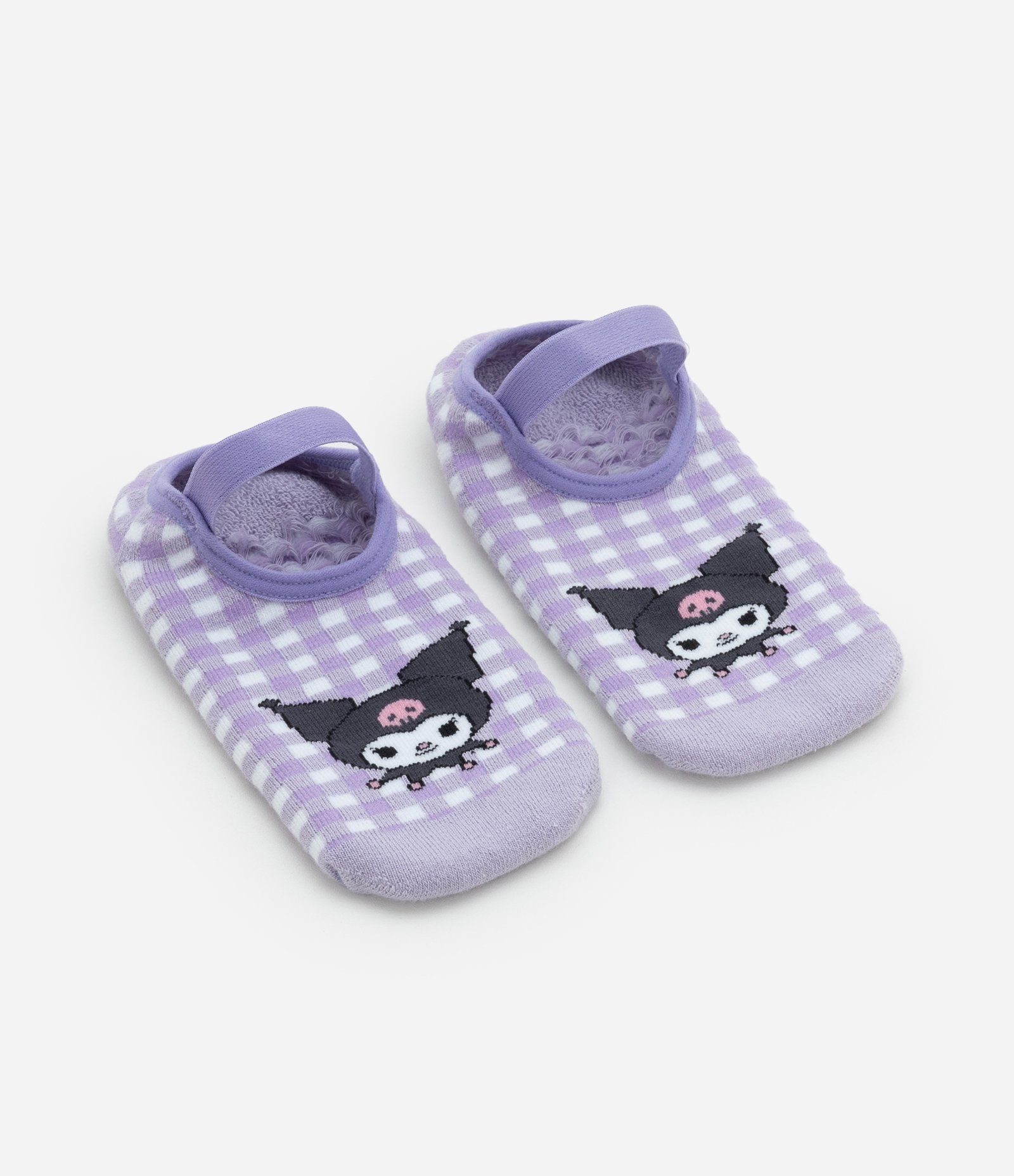 Meia Sapatilha Infantil Estampa Kuromi - Tam 19 ao 34 Lilás 1