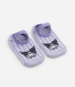 Meia Sapatilha Infantil Estampa Kuromi - Tam 19 ao 34