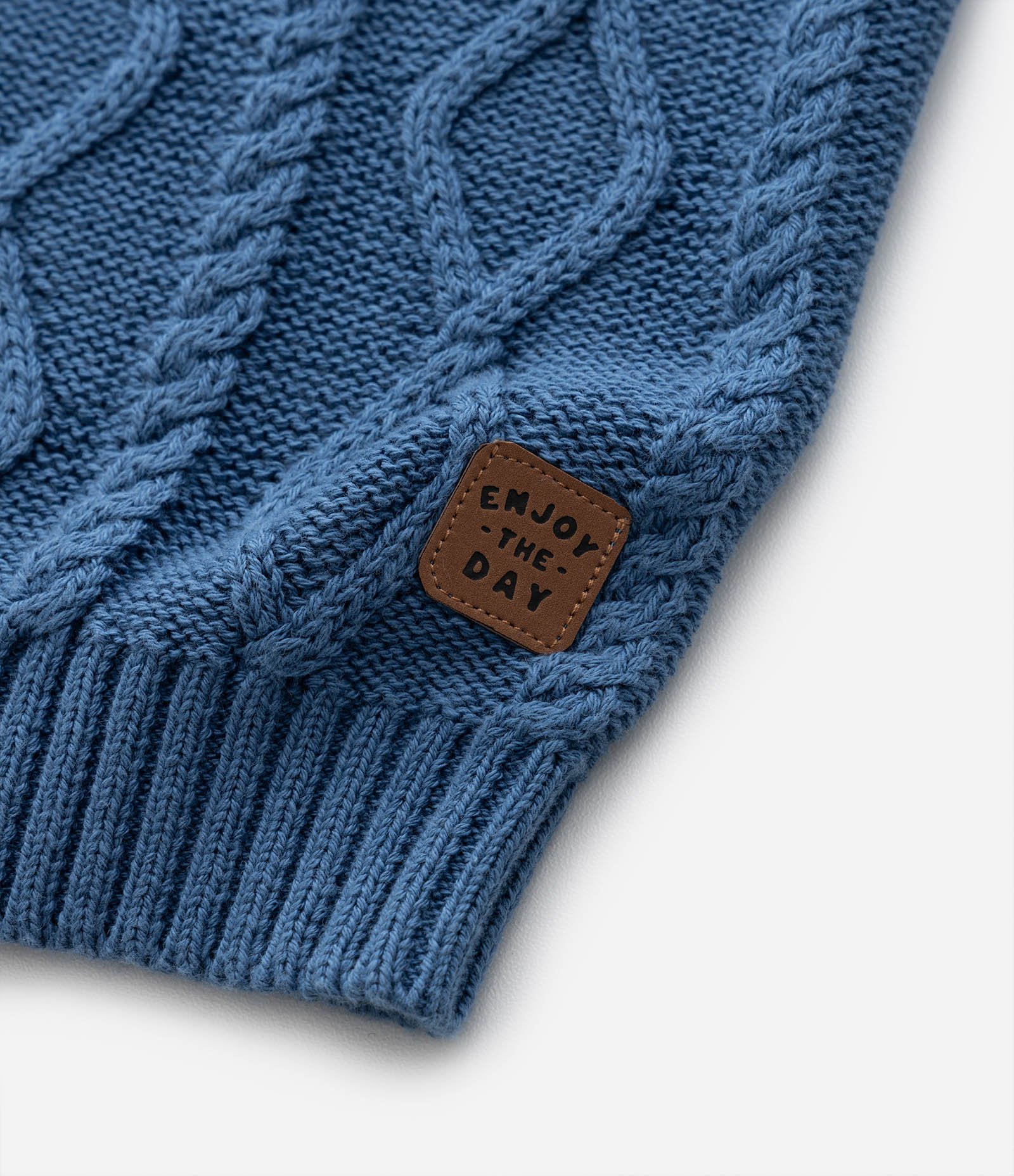 Suéter Infantil com Textura Trançada e Blocos de Cor - Tam 1 a 5 Anos Marrom/Bege/Azul 6