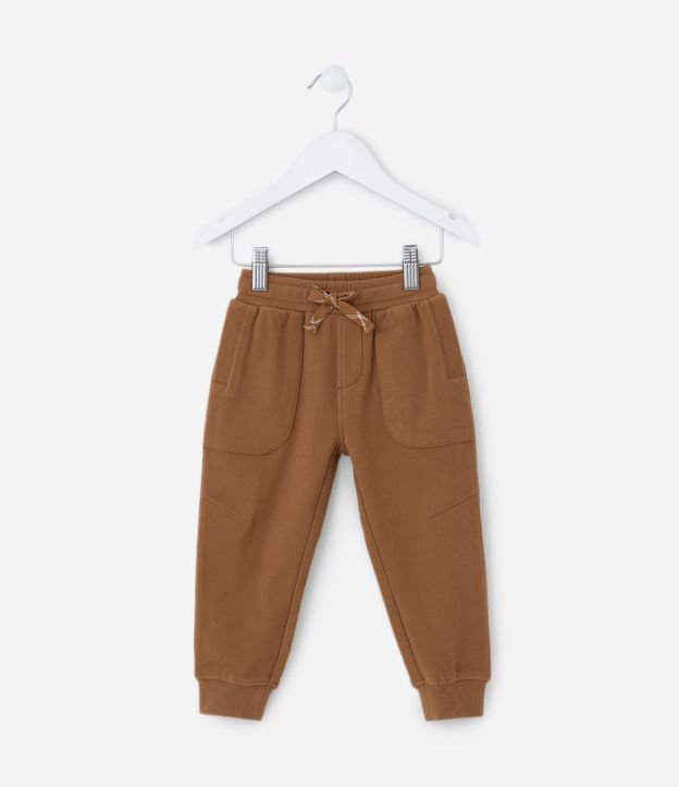 Calça Infantil em Fleece com Bolsos - Tam 1 a 5 Anos