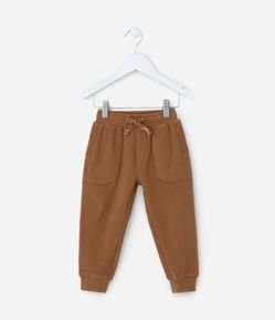 Calça Infantil em Fleece com Bolsos - Tam 1 a 5 Anos