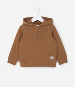 Casaco Infantil em Fleece com Capuz e Zíper - Tam 1 a 5 Anos