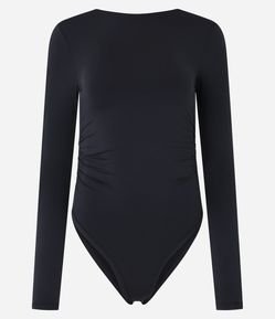 Body com Franzido Lateral e Costas Abertas