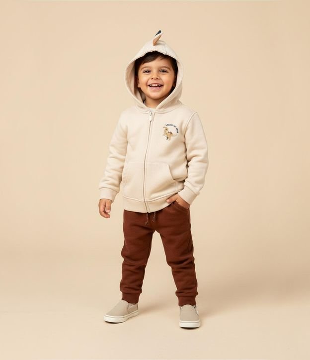 Calça Infantil em Moletom Texturizada - Tam 1 a 6 Anos