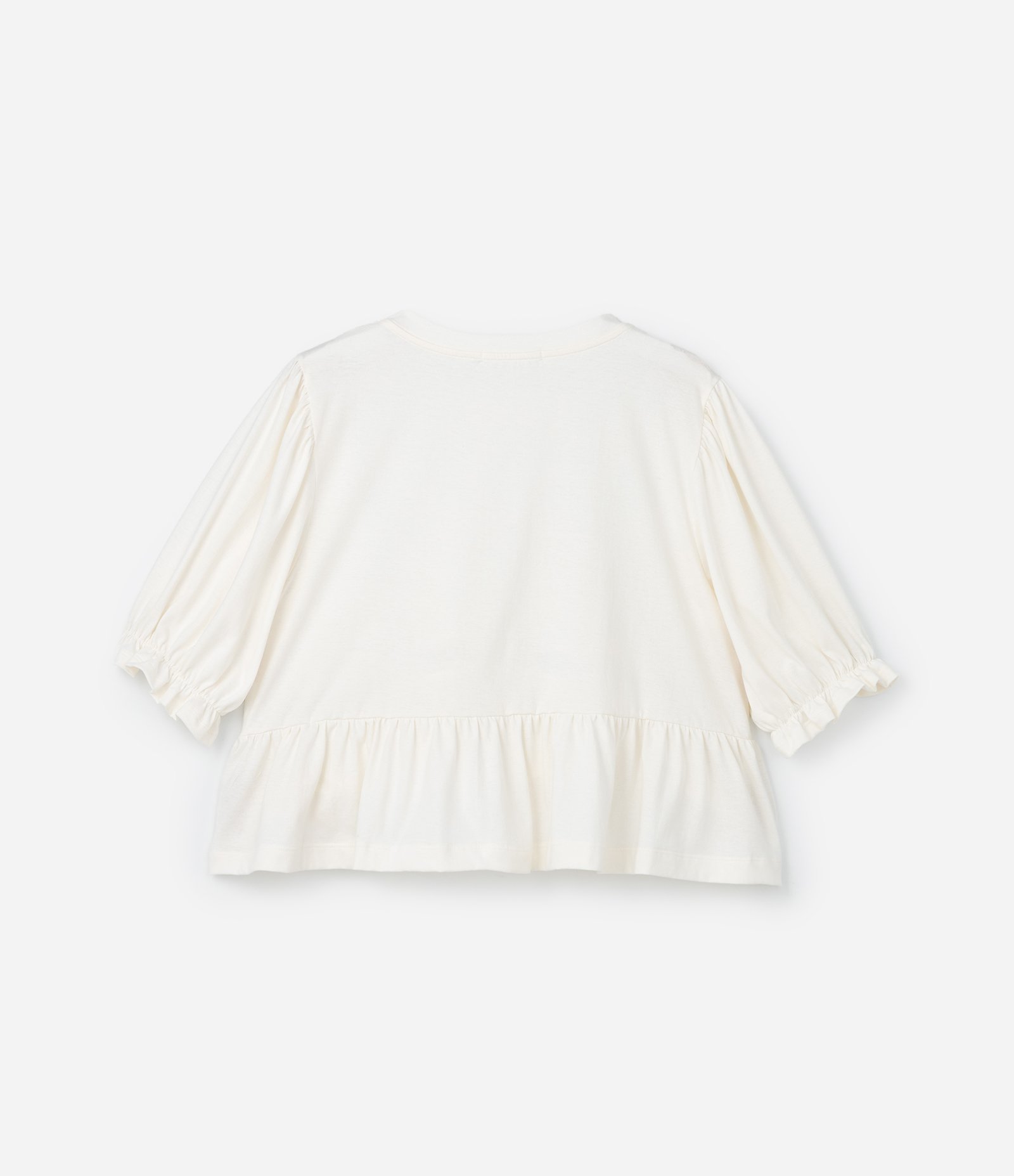 Blusa Boho com Entremeios e Manga Bufante Curve & Plus Size Off White 6