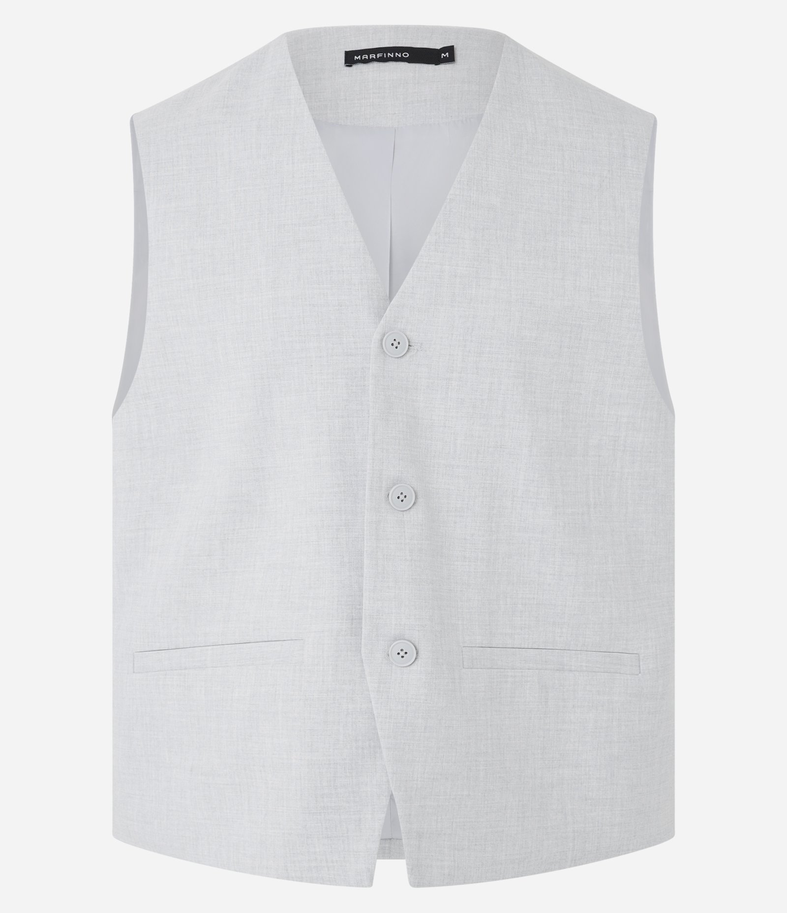 Colete em Alfaiataria com Gola em V Branco 8