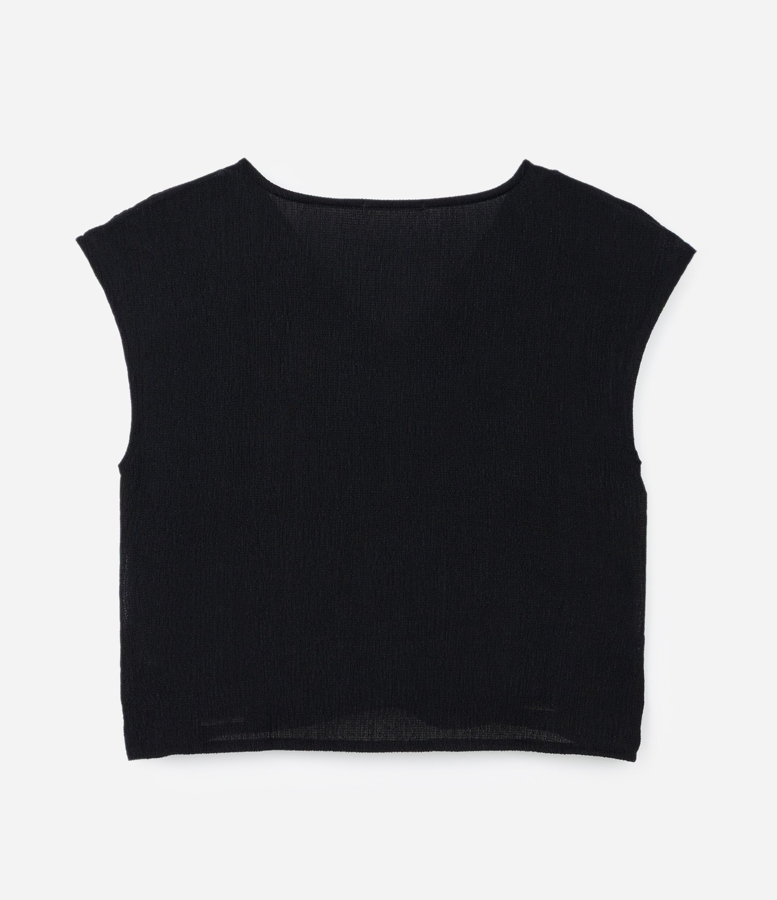Blusa em Crepe com Textura Decote Redondo Curve & Plus Size Preto 6