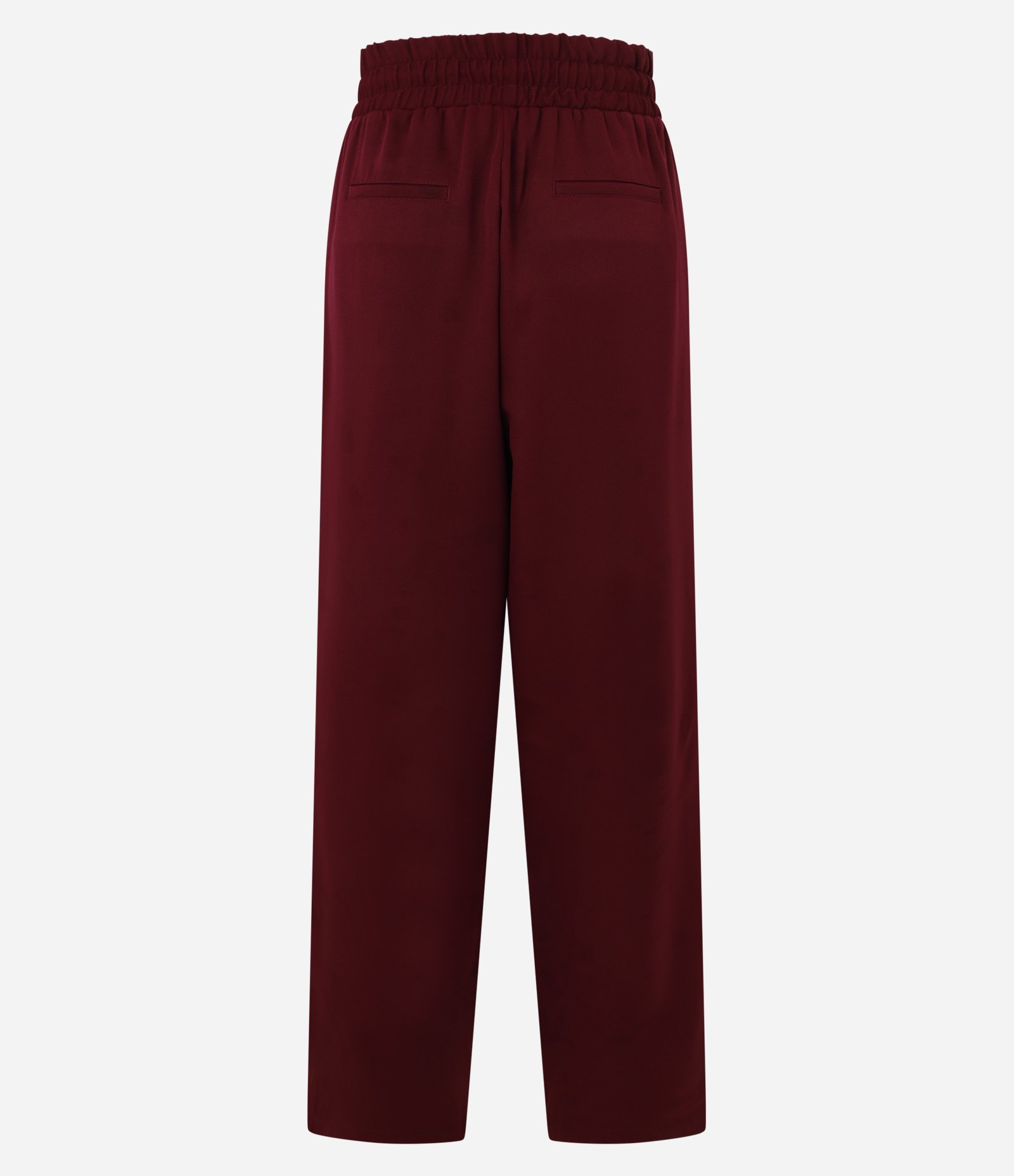 Calça em Alfaiataria com Friso Contrastante e Elástico na Cintura Vinho 6