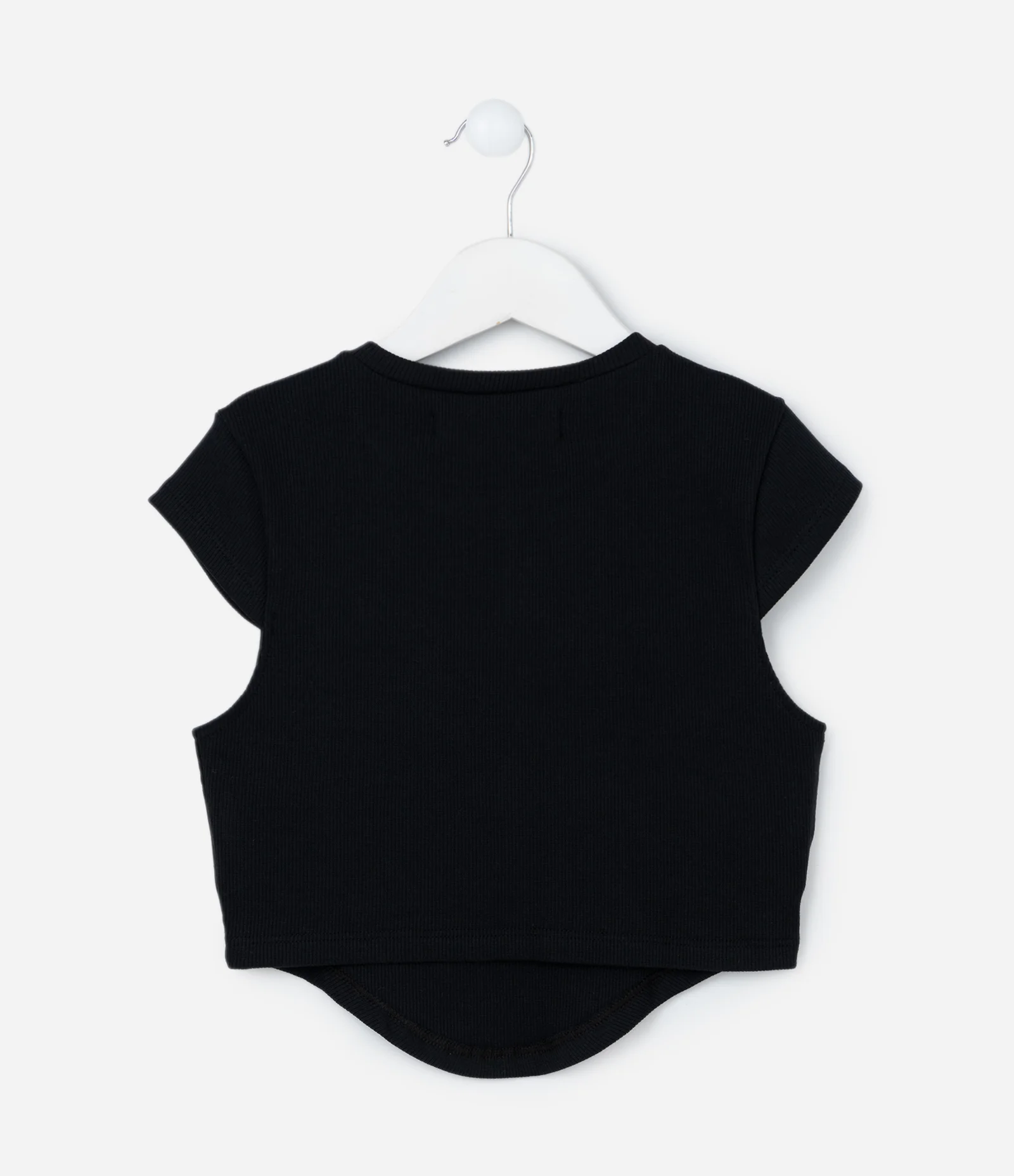 Blusa Curta Infantil com Estampa de Laços em Strass - Tam 5 a 14 Anos Preto 2