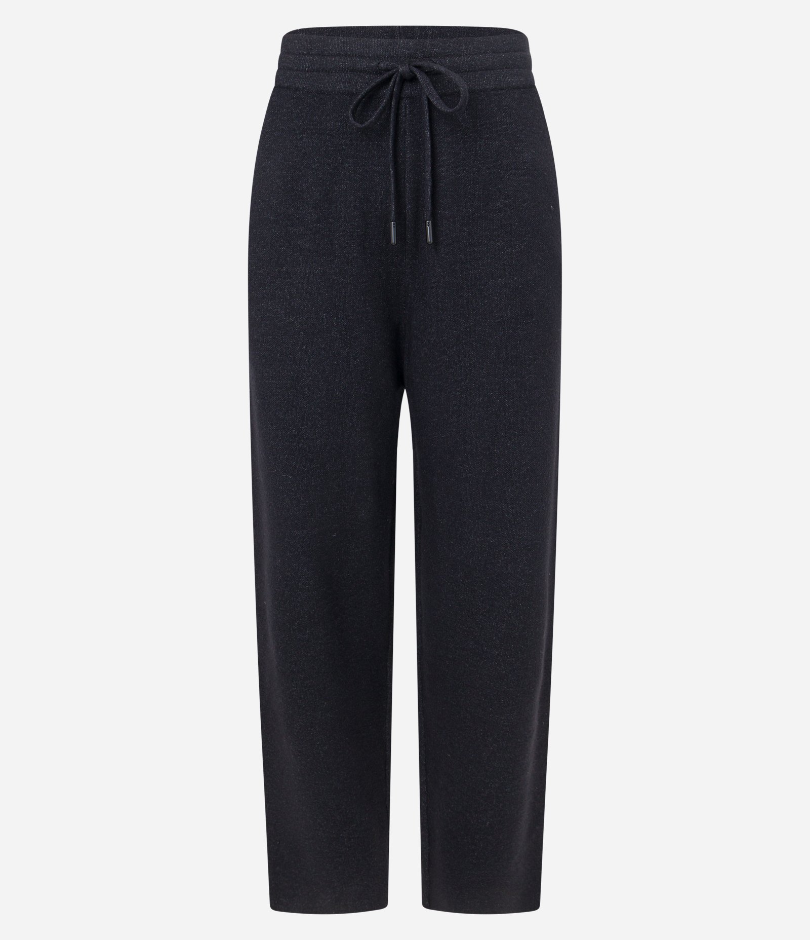 Calça Cintura Alta em Tricô Mescla com ELástico no Cós Preto 6