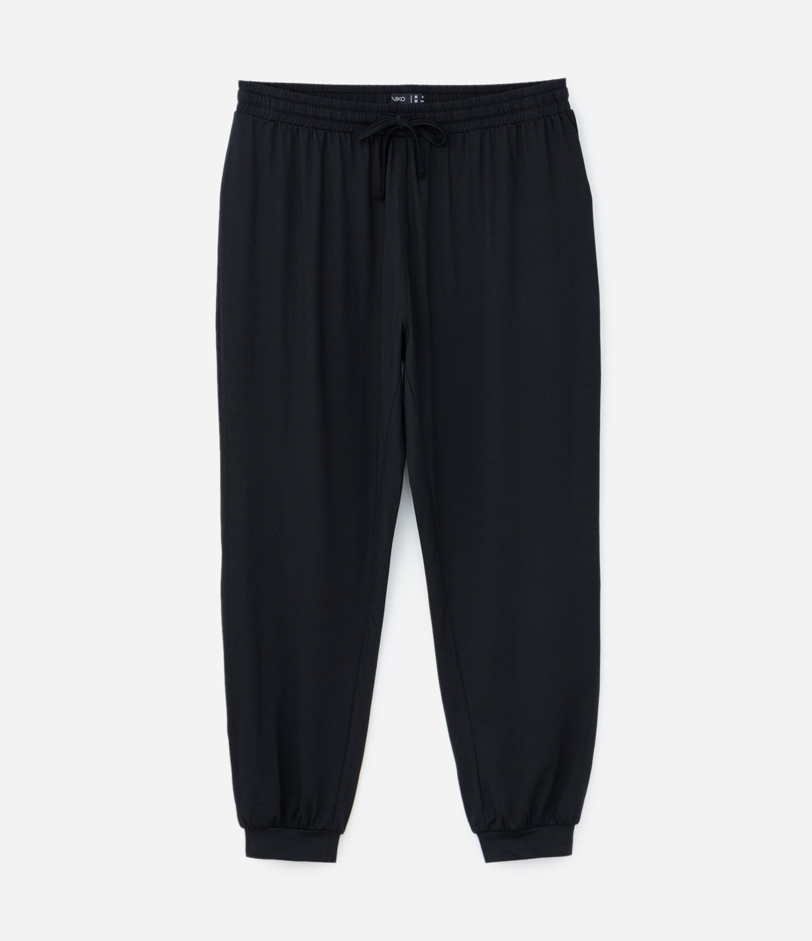 Calça de Pijama com Elastano e Barra Ajustada Preto 1