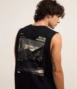Regata Comfort em Algodão com Estampa Rio de Janeiro