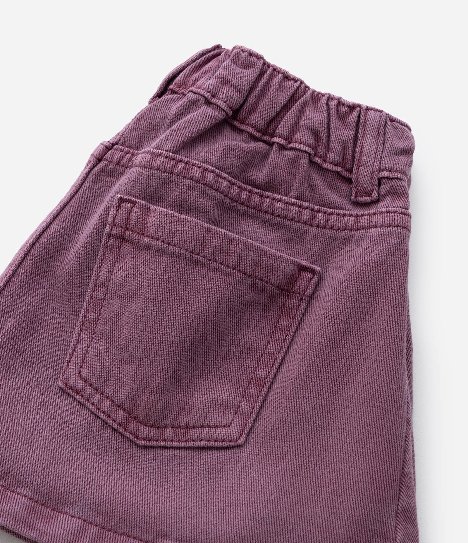 Saia Infantil Jeans com Pregas - Tam 1 a 6 Anos Roxo 4
